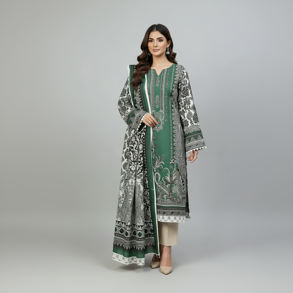 Women Unstitch 3 Piece Suit (Rb-13)