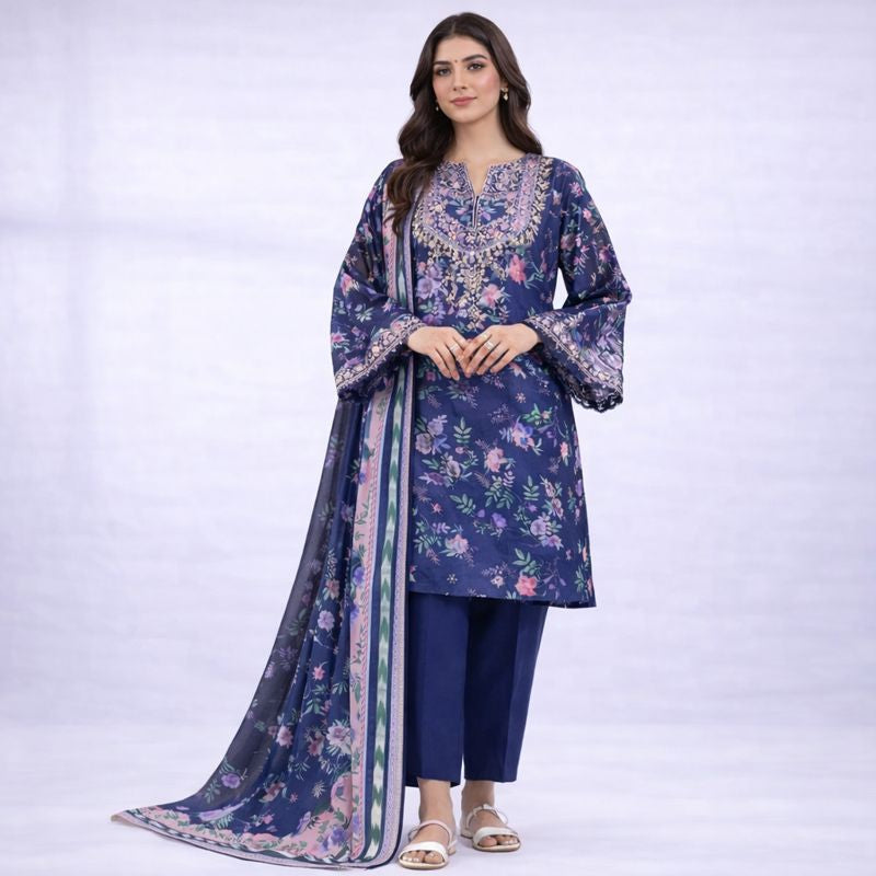 Women Unstitch Full Sleeve Saya (Rb-26)