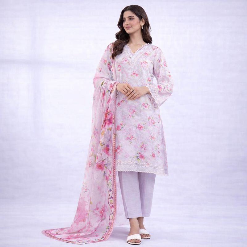 Women Unstitch Full Sleeve Saya (Rb-24)