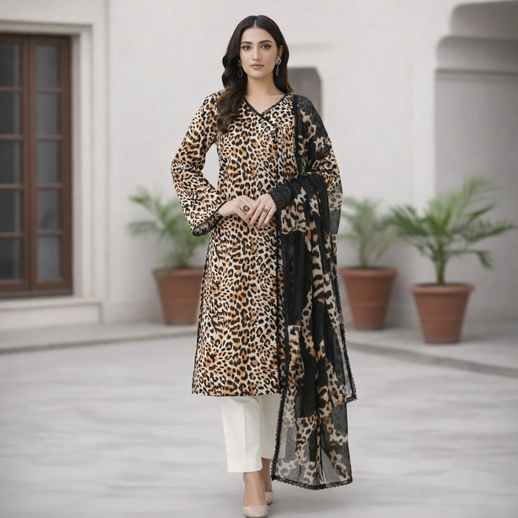 Women Unstitch Suit 3 Piece (Rb-05)